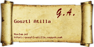 Gosztl Atilla névjegykártya